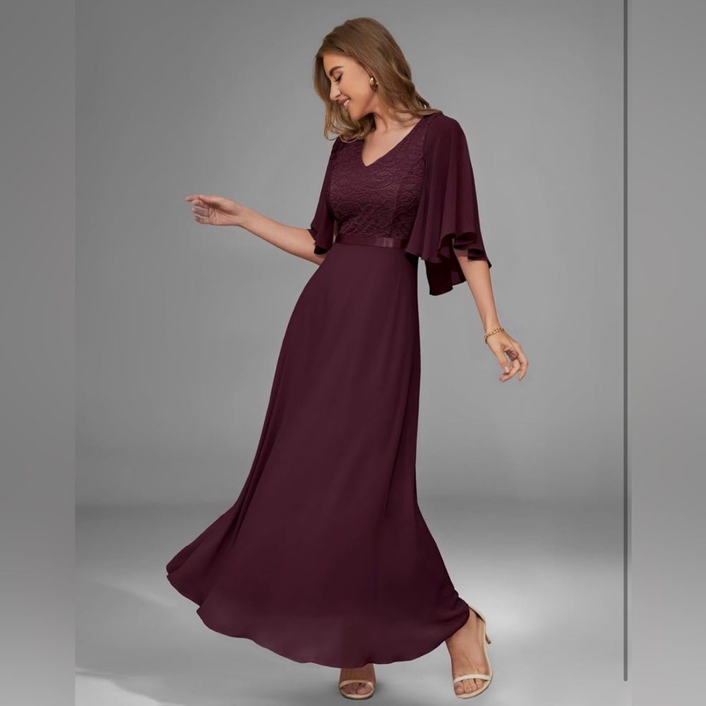 DRESSTELLS Formal 2025 Fall Bridesmaid Party Cocktail Evening Prom Lace Dress